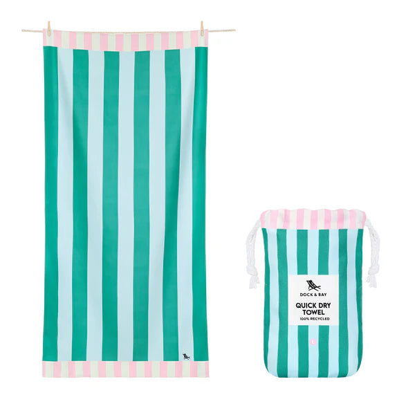 Quick-Dry Two Tone Striped Beach Towel