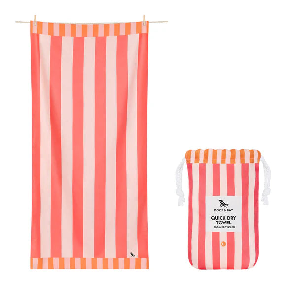 Quick-Dry Two Tone Striped Beach Towel