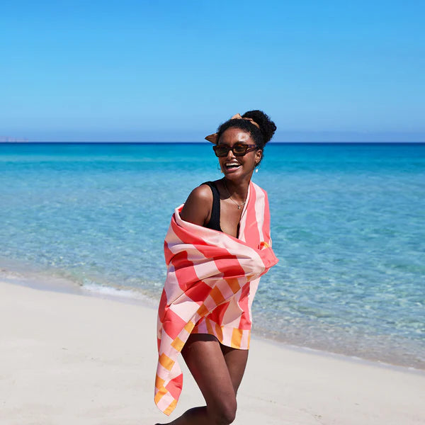 Quick-Dry Two Tone Striped Beach Towel