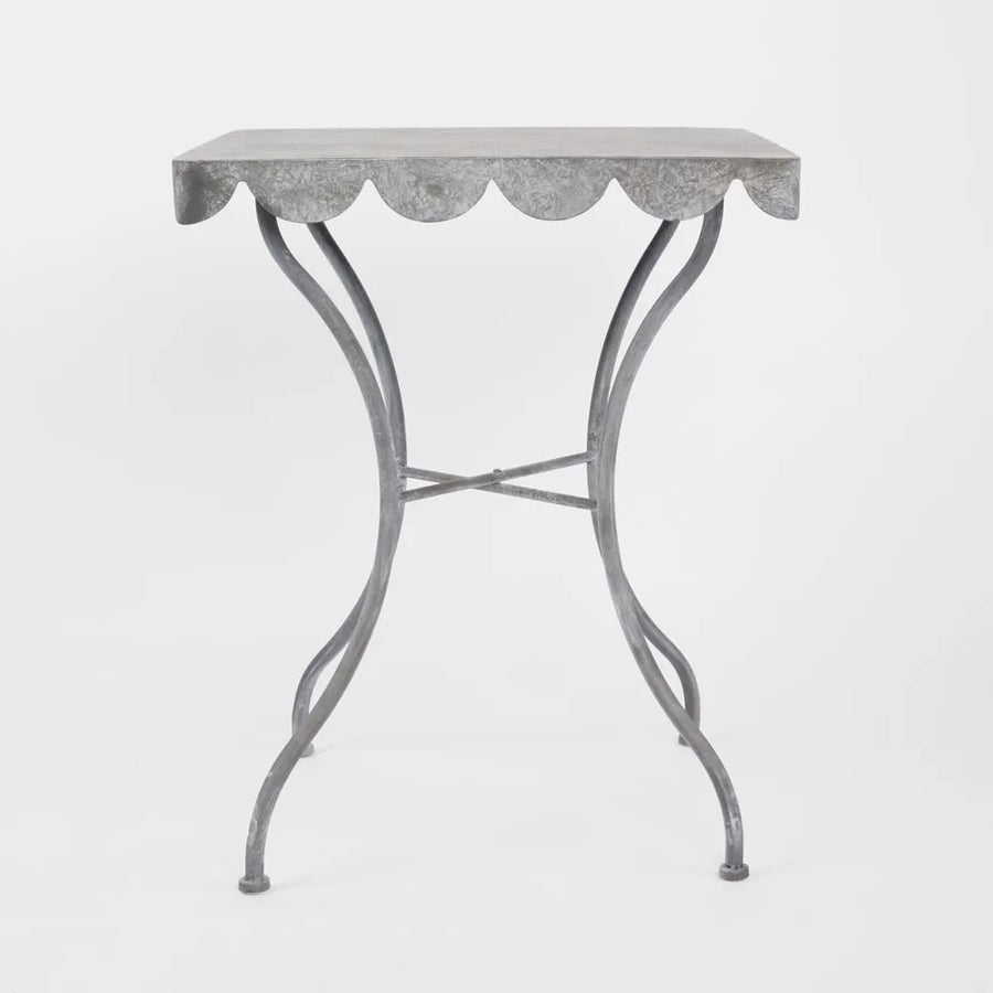 Sorrento scalloped metal table