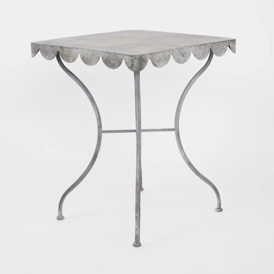 Sorrento scalloped metal table