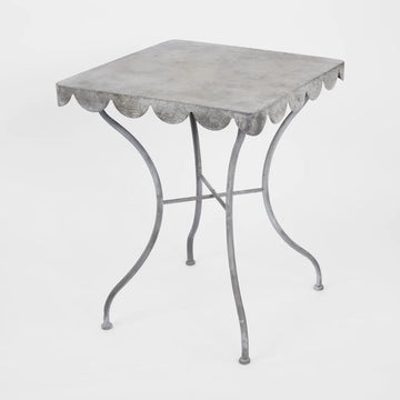 Sorrento scalloped metal table