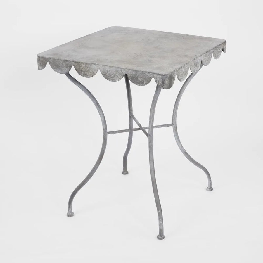 Sorrento scalloped metal table