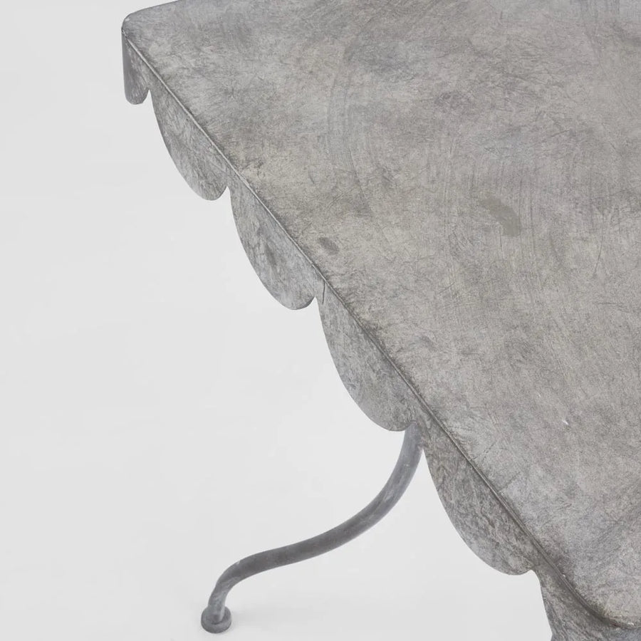 Sorrento scalloped metal table