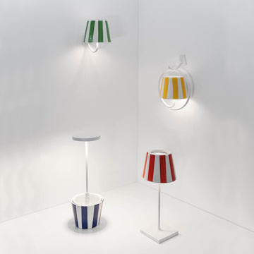 Poldina Pro Striped Ceramic Lamp Cover