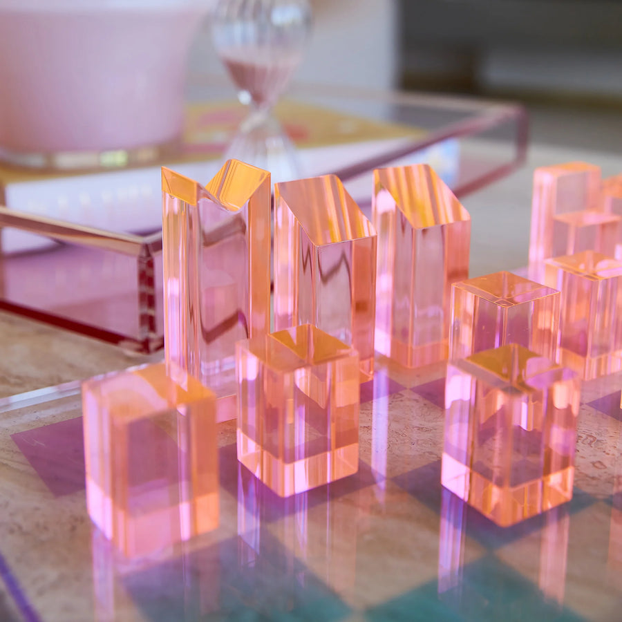 Lucite Chess & Checkers: Ombre
