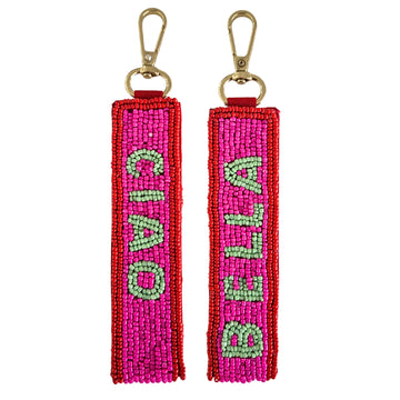 Hand Beaded Wristlet Keychains