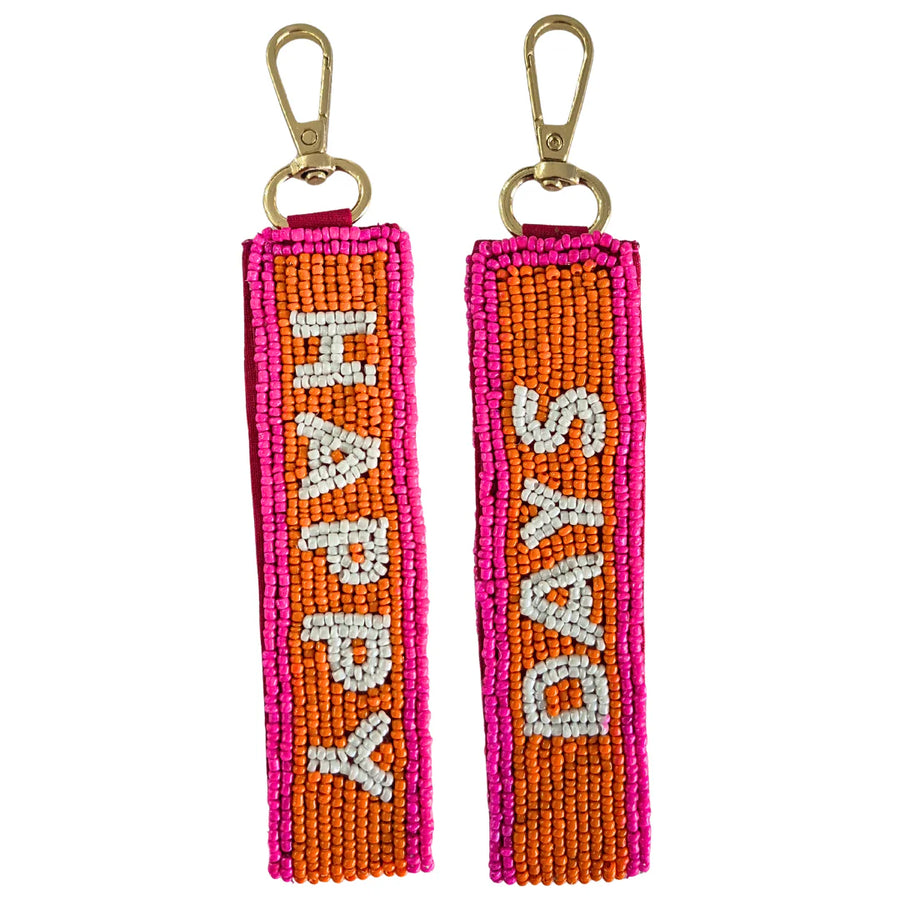 Hand Beaded Wristlet Keychains
