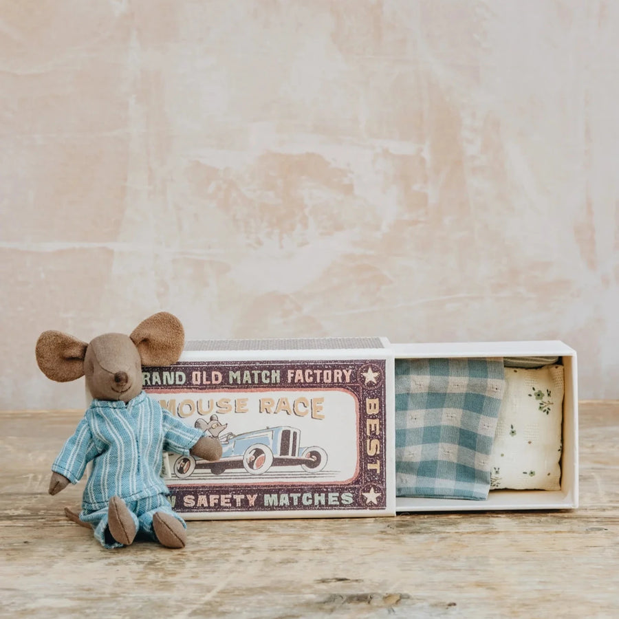 Maileg Big Sibling Mouse in Matchbox