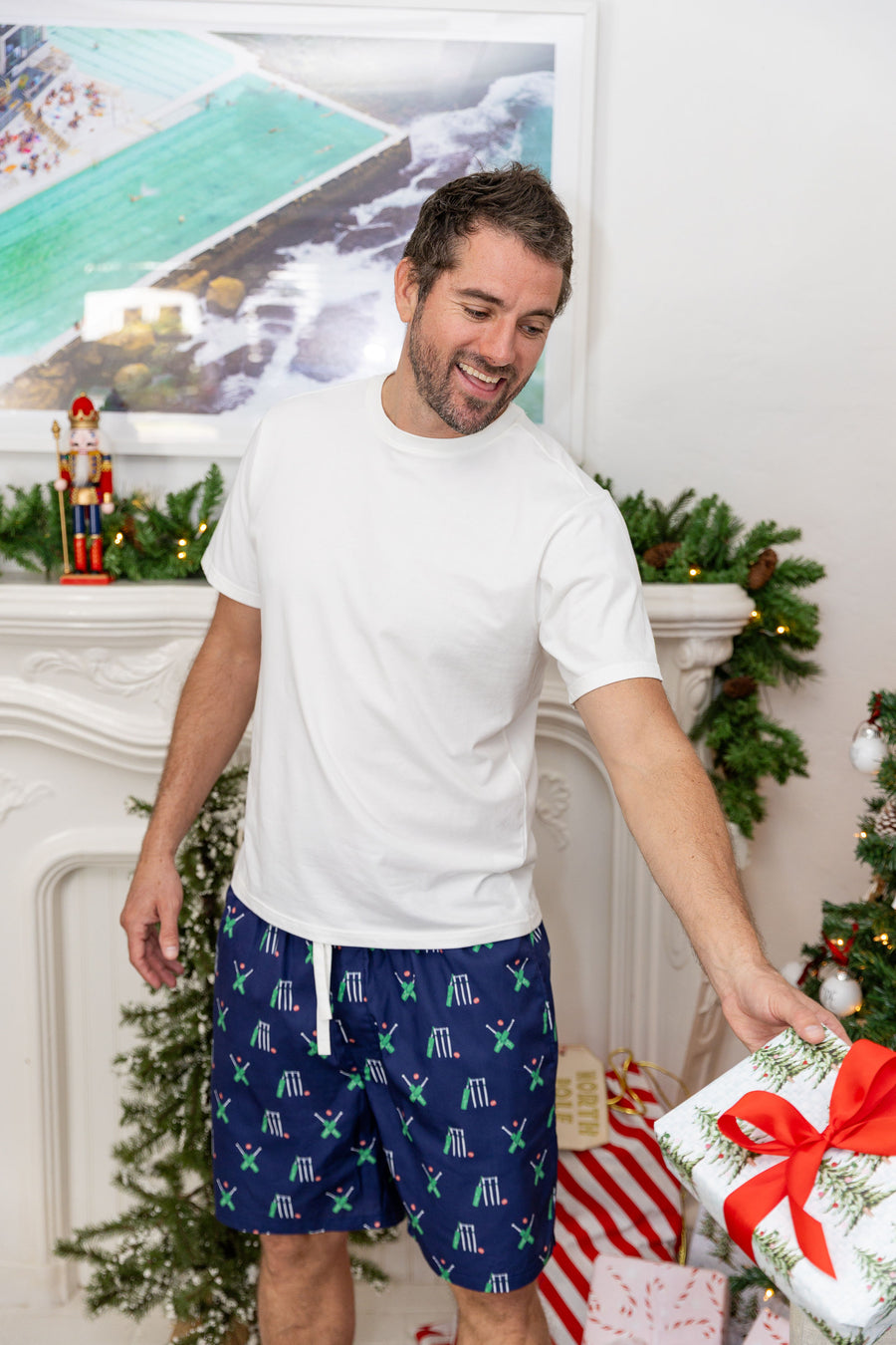 Men's Cricket Navy PJ Sleep Shorts