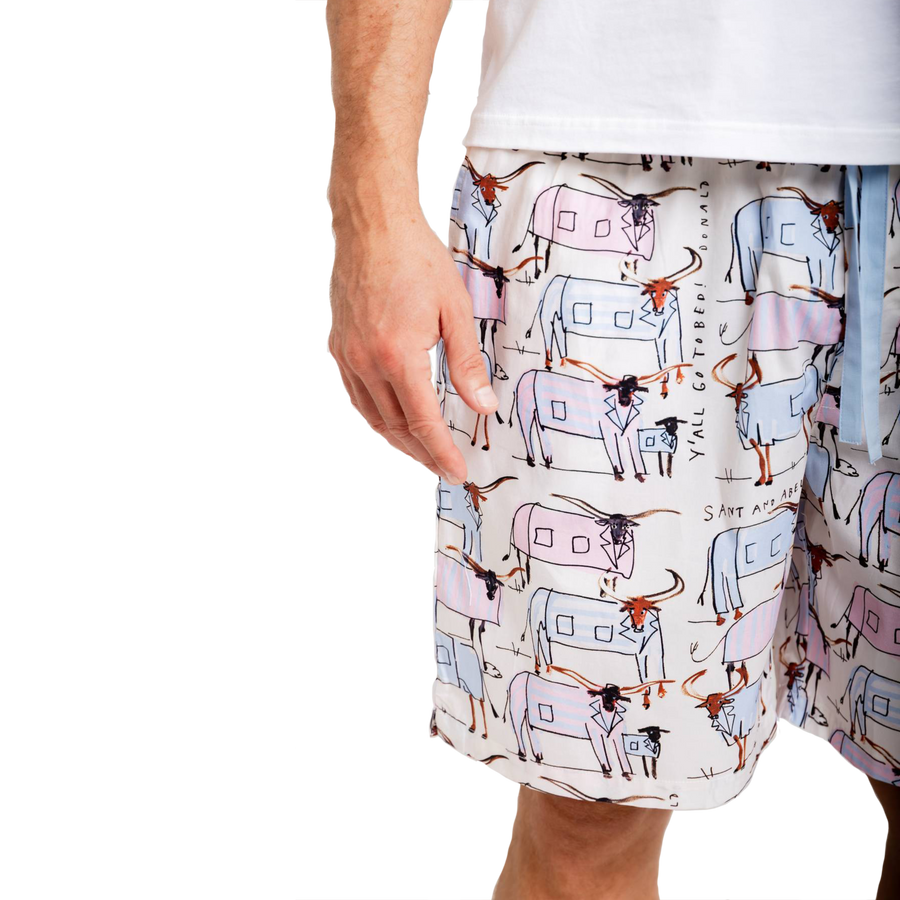 Donald Robertson X Sant & Abel Men's Longhorn Sleep Shorts