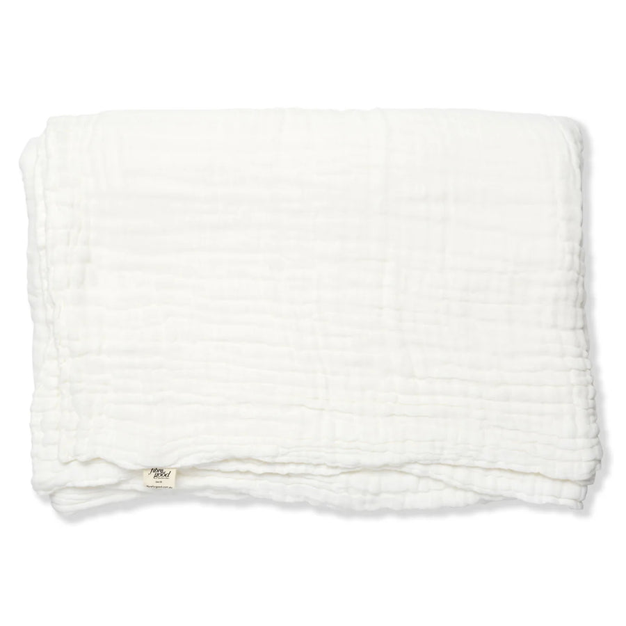 Undyed organic cotton muslin blanket