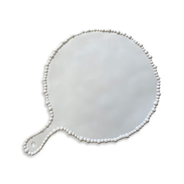 Pearl Melamine Platter Handle Round