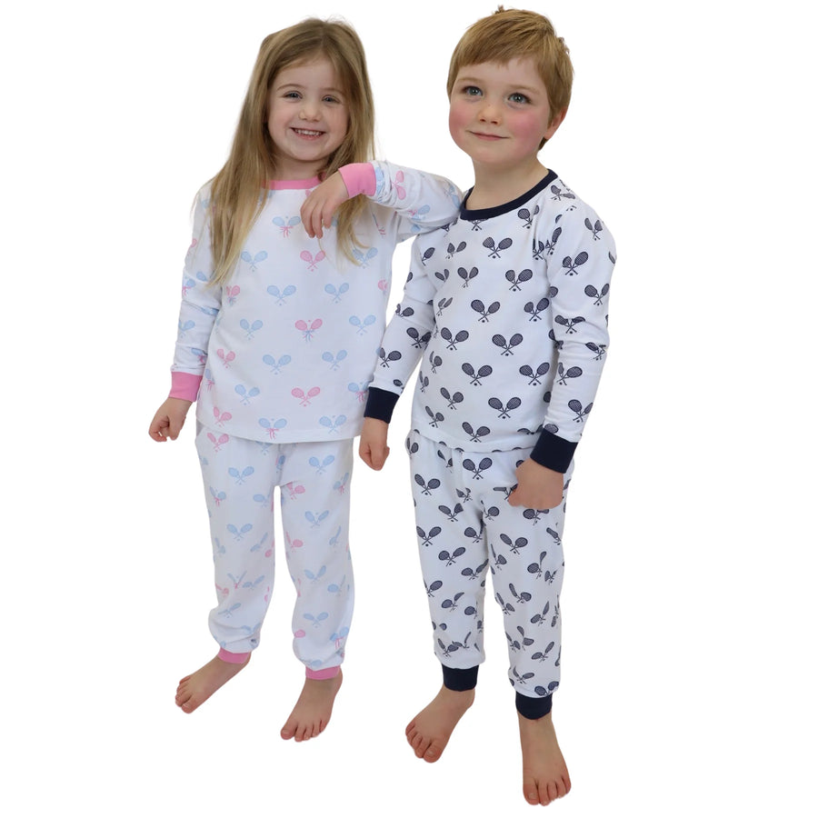 Kids Tennis Bows Long PJ Set