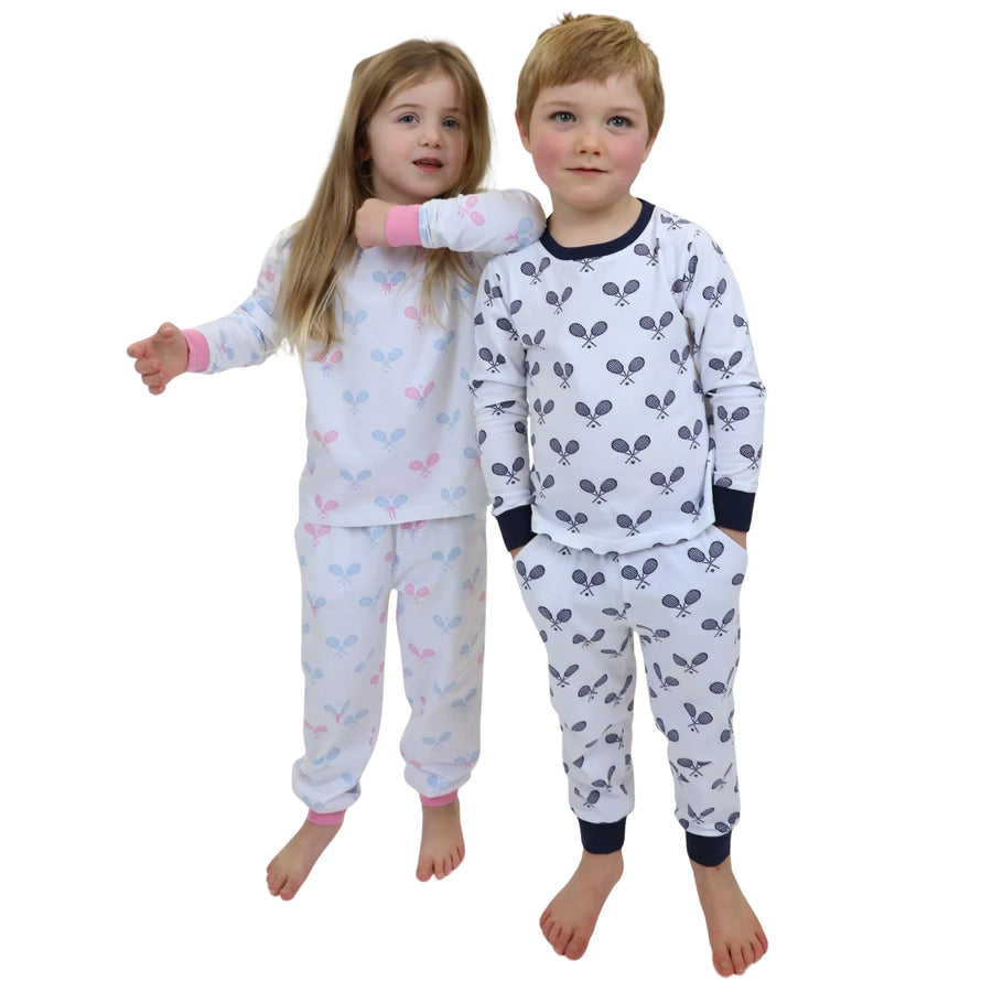 Kids Tennis Bows Long PJ Set