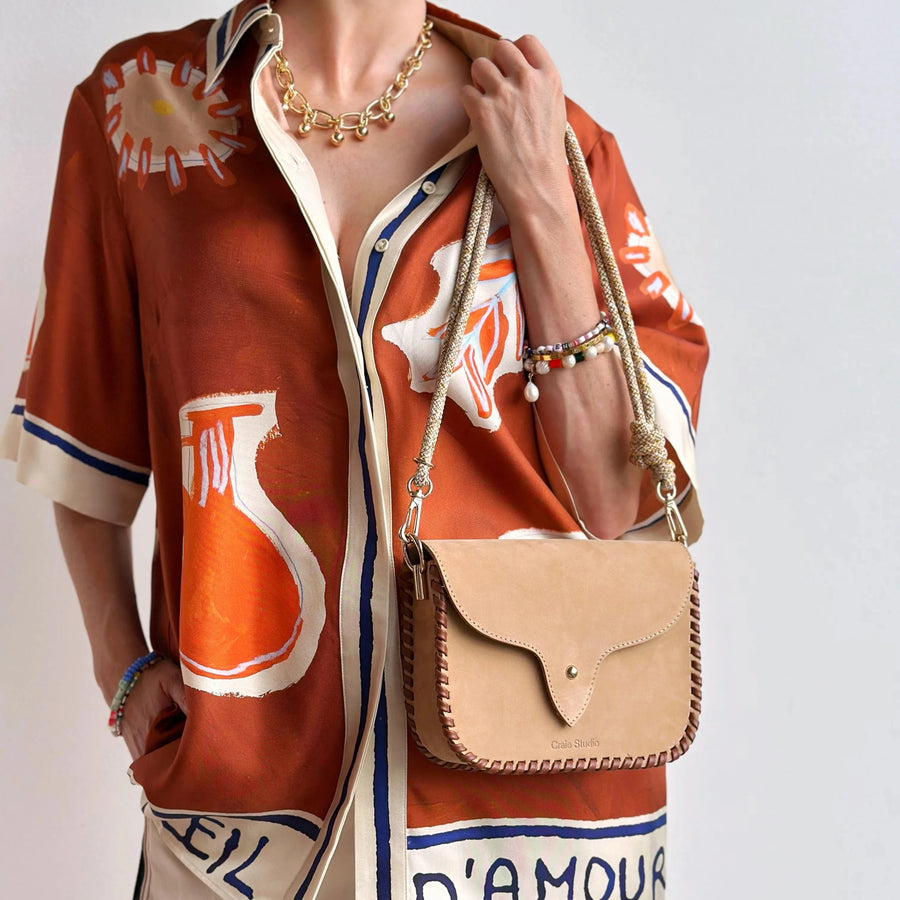 Craie Studio Nubuck Sand West Bag