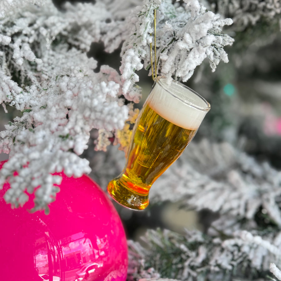 Glass Beer Pint Ornament