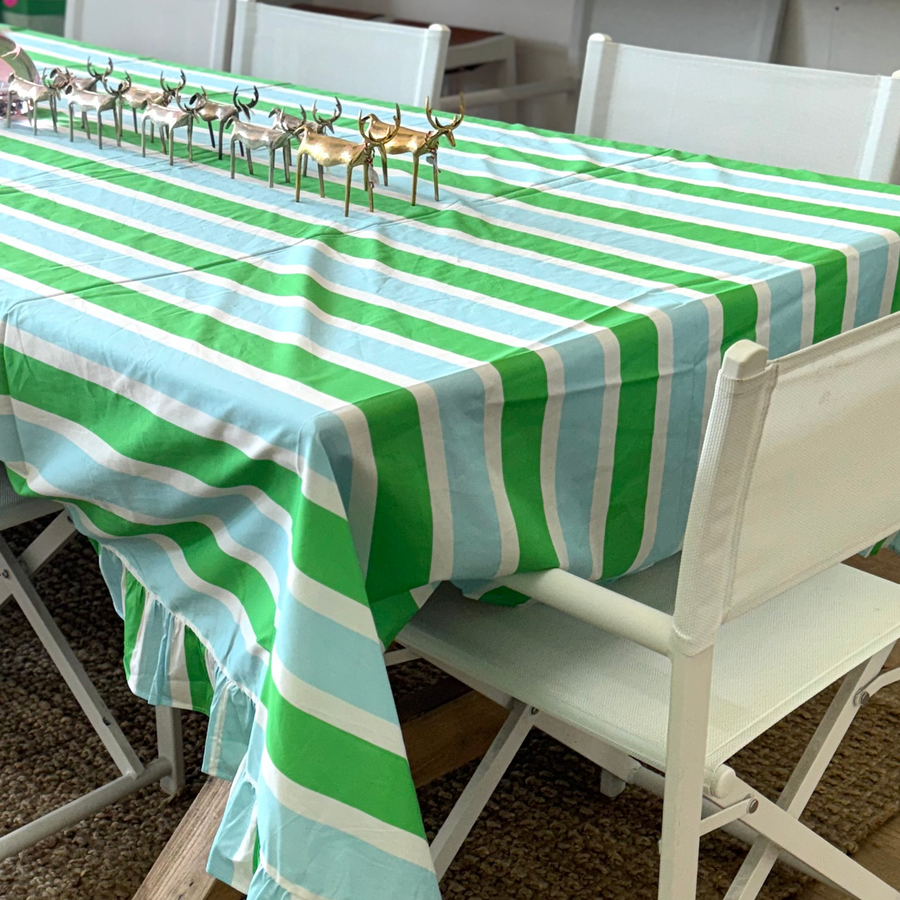 Poppy Blue & Green Tablecloth
