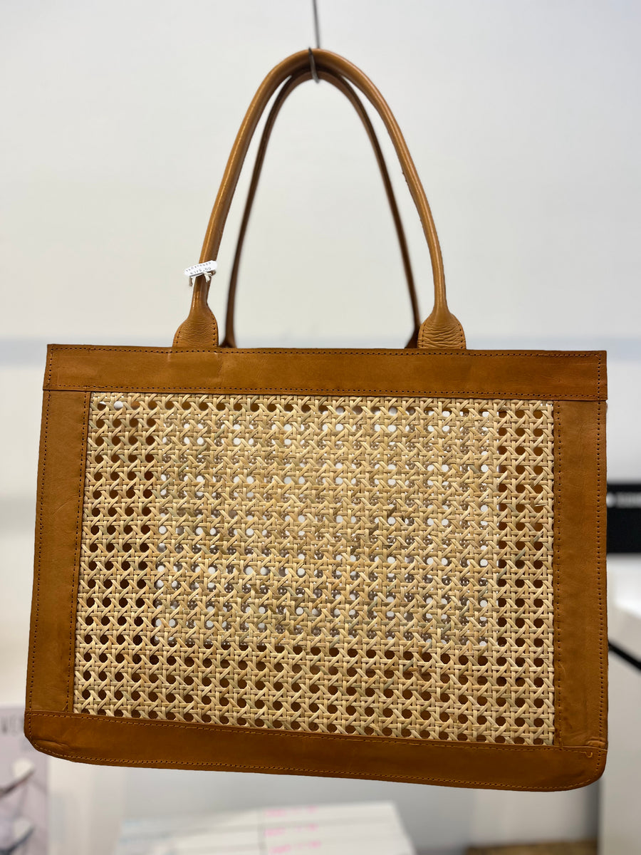 Tanned Leather Bag/Basket