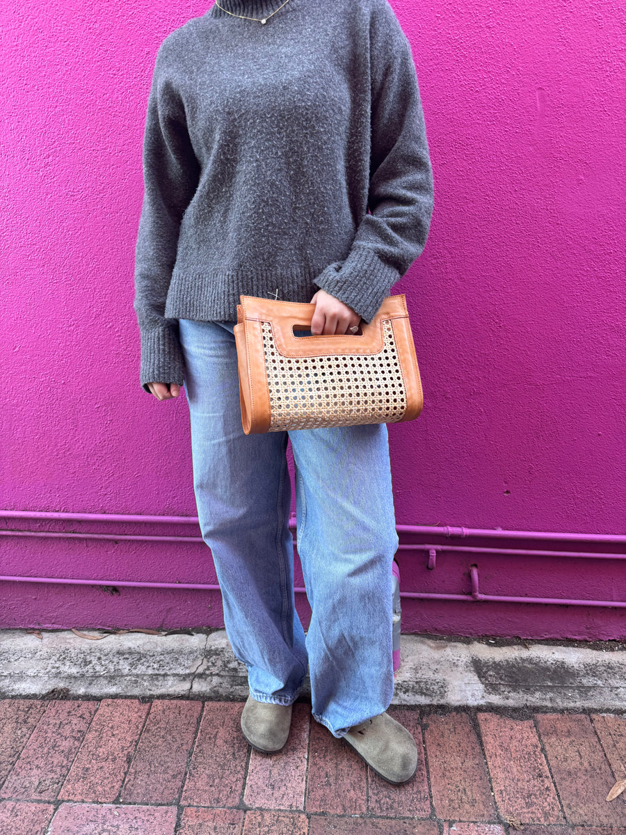 Tan Leather Clutch/Bag