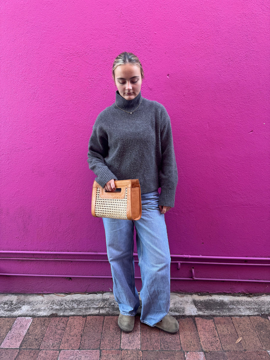 Tan Leather Clutch/Bag