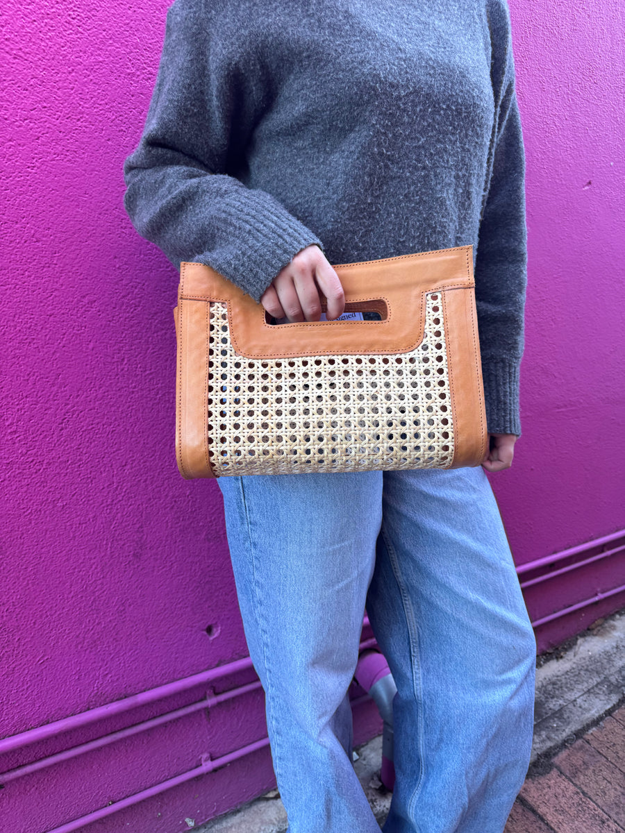 Tan Leather Clutch/Bag