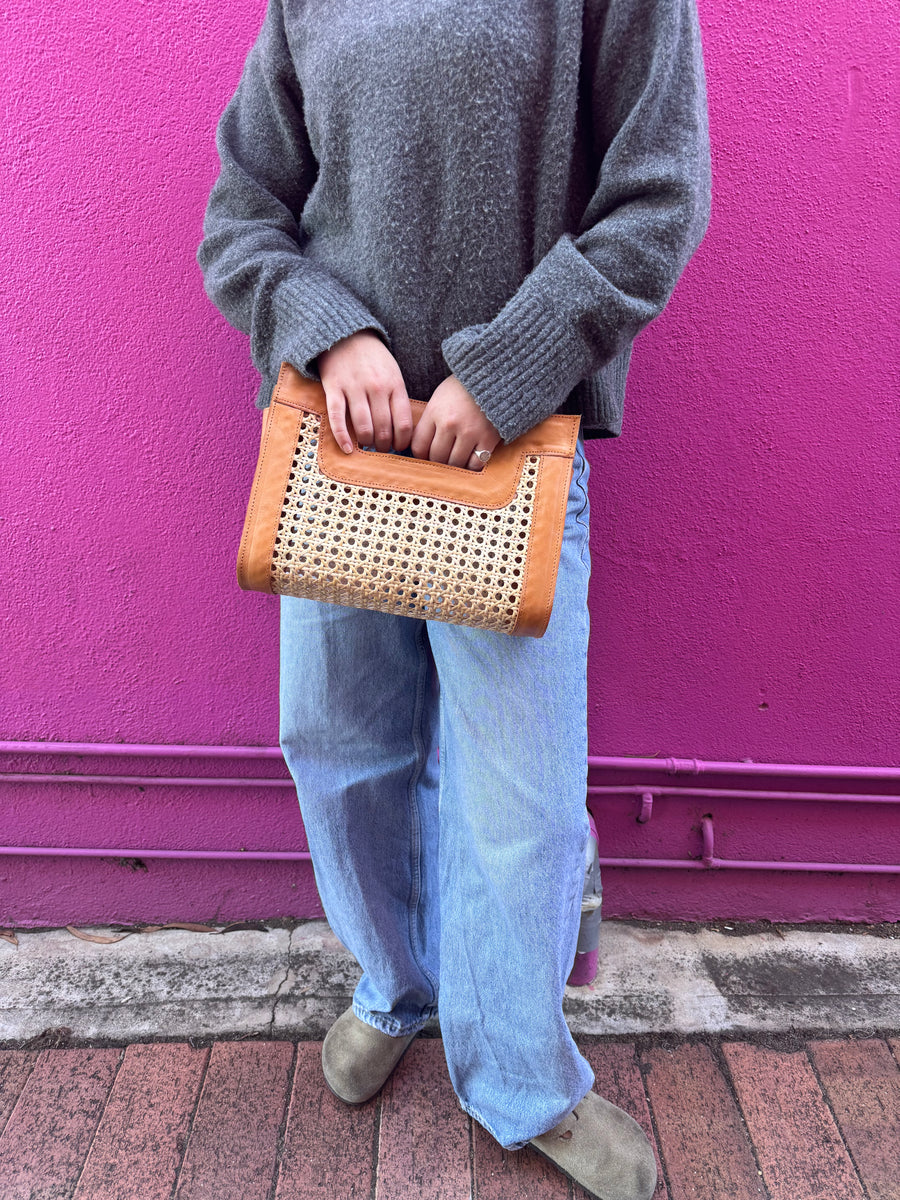 Tan Leather Clutch/Bag