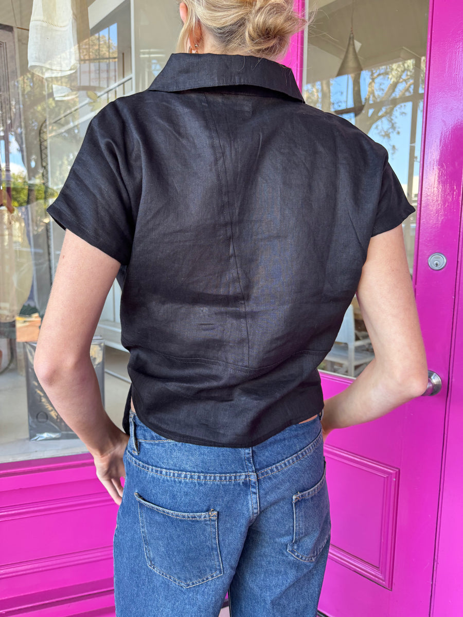Linen Wrap Shirt