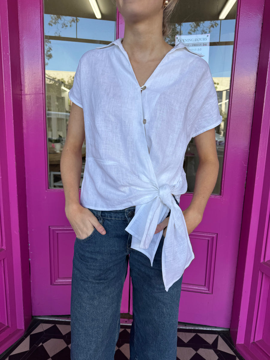 Linen Wrap Shirt