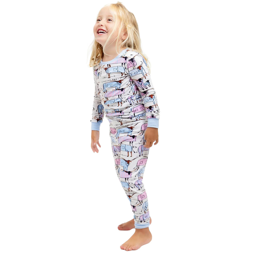 Donald Robertson X Sant & Abel Kid's Longhorn Long PJ Set