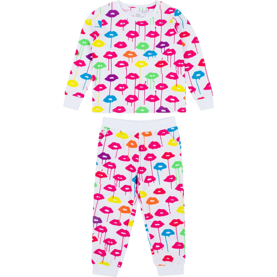 Donald Robertson X Sant & Abel Kid's Drippy Lips Long PJ Set