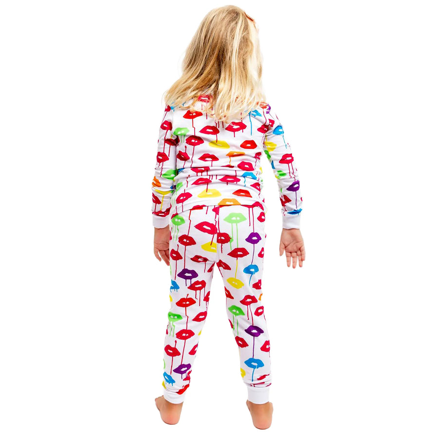 Donald Robertson X Sant & Abel Kid's Drippy Lips Long PJ Set