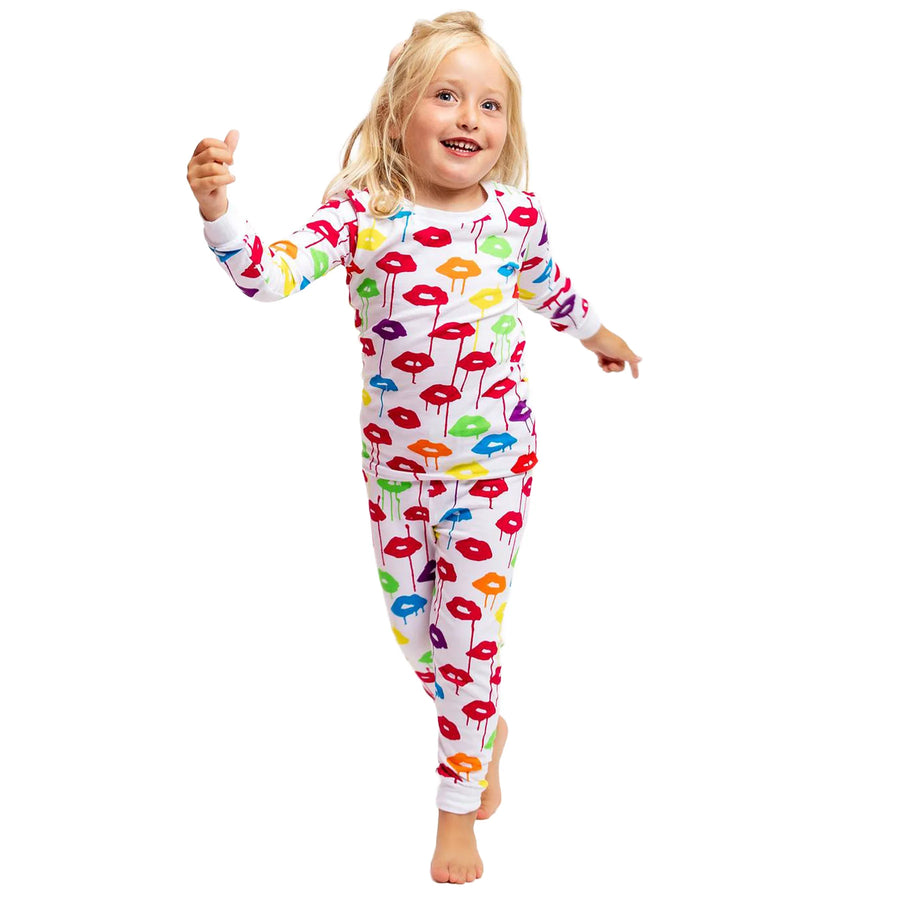 Donald Robertson X Sant & Abel Kid's Drippy Lips Long PJ Set