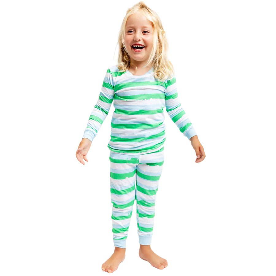 Donald Robertson X Sant & Abel Kid's Wild Stripes Long PJ Set