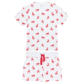 Kids Christmas Reindeer Short Set