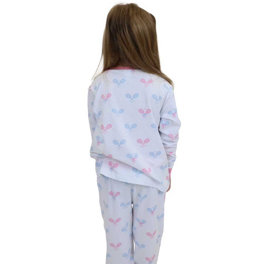 Kids Tennis Bows Long PJ Set