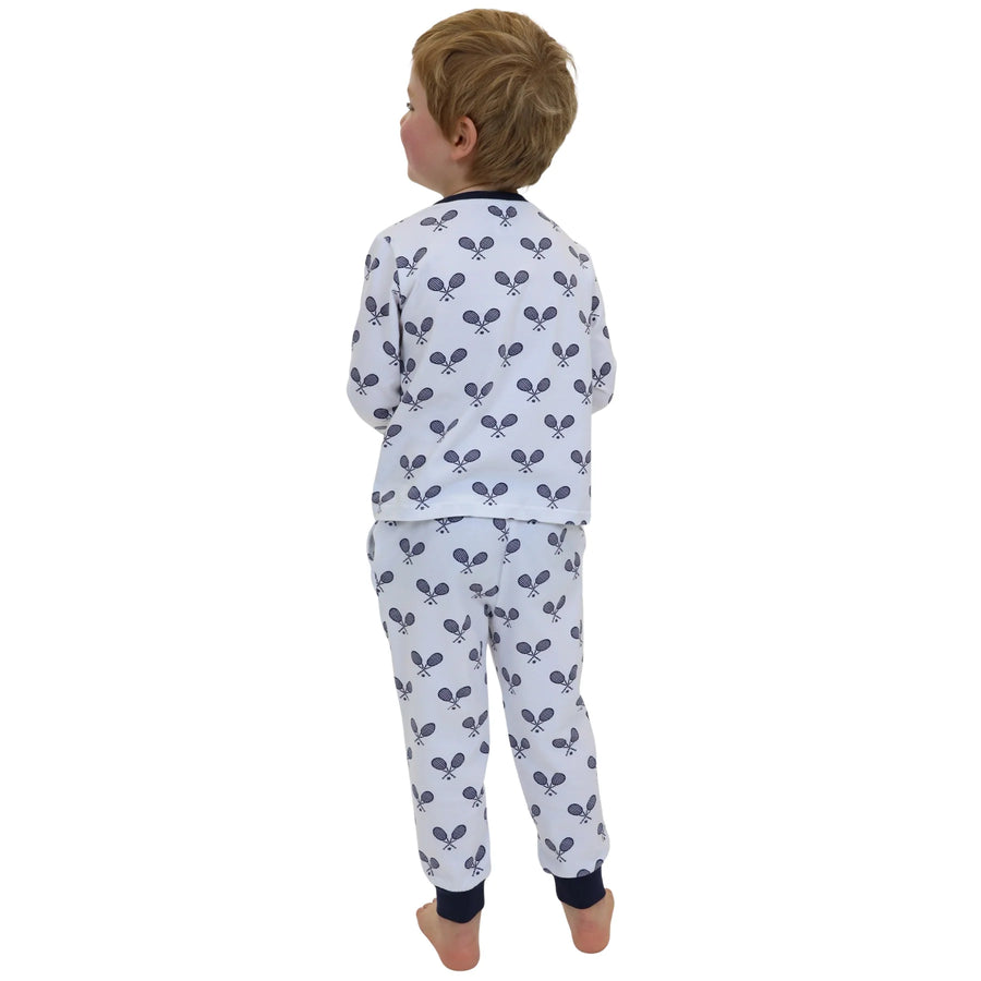 Kid's Tennis Navy Jersey Long Set