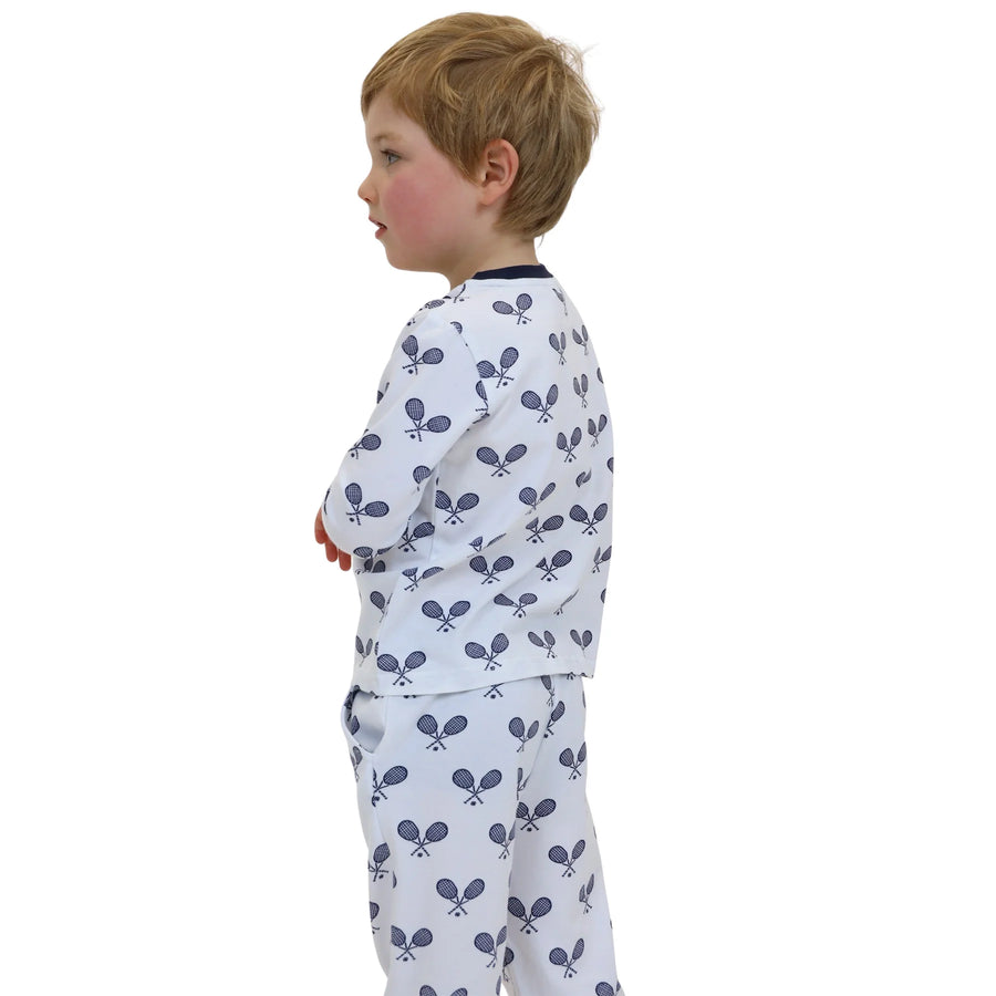 Kid's Tennis Navy Jersey Long Set