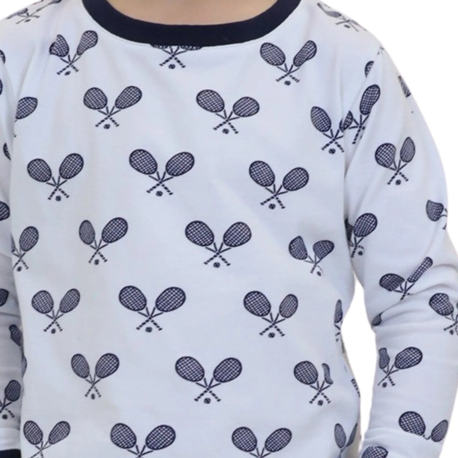 Kid's Tennis Navy Jersey Long Set