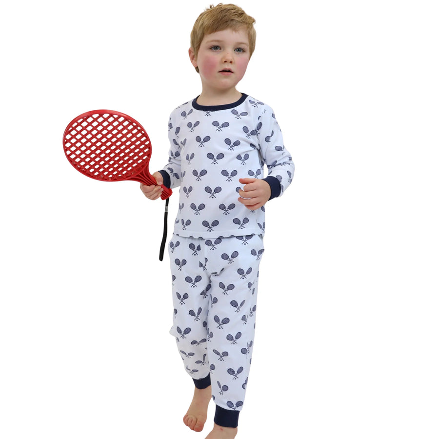 Kid's Tennis Navy Jersey Long Set