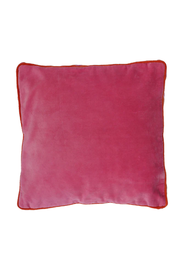 Bright Velvet Square Cushion with zigzag detail