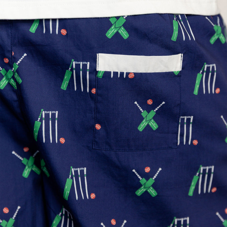 Men's Cricket Navy PJ Sleep Shorts