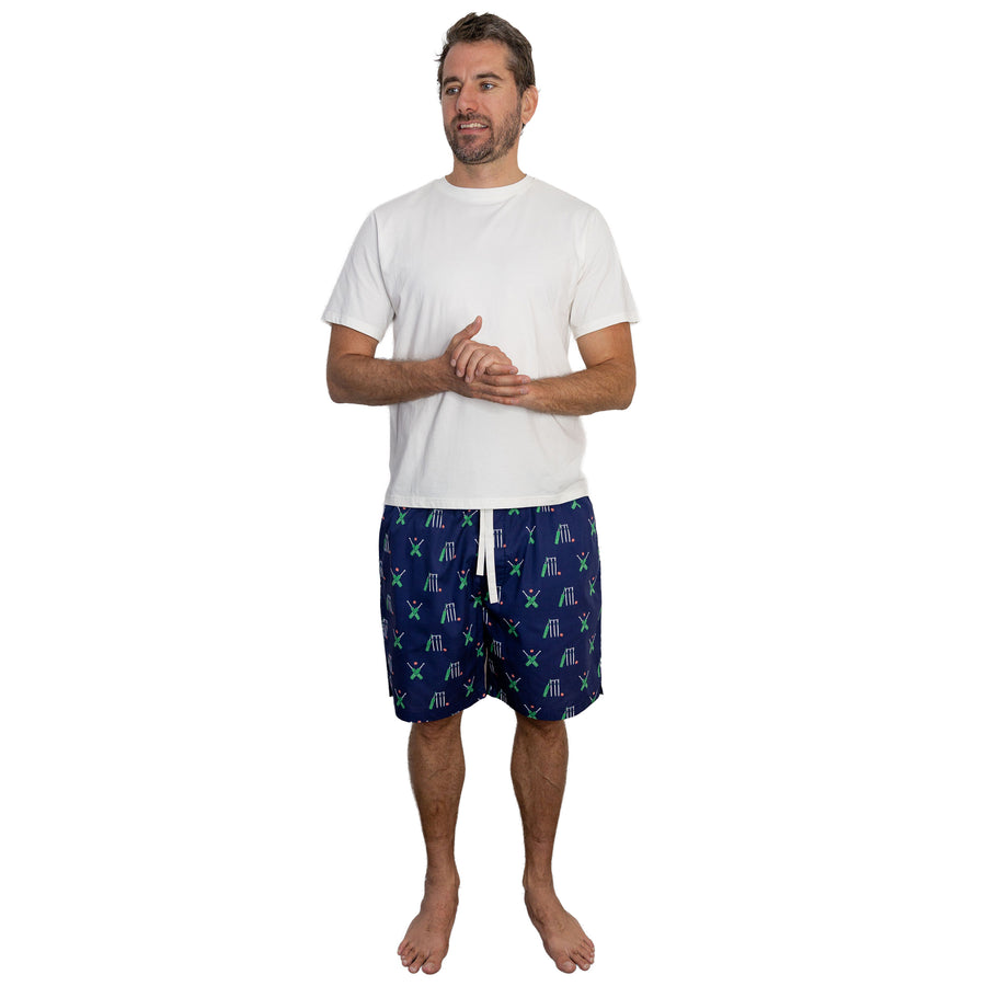 Men's Cricket Navy PJ Sleep Shorts