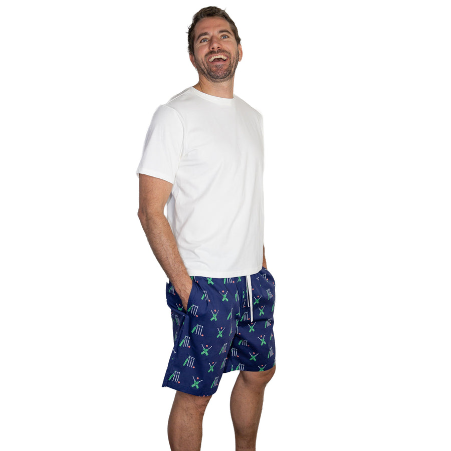 Men's Cricket Navy PJ Sleep Shorts