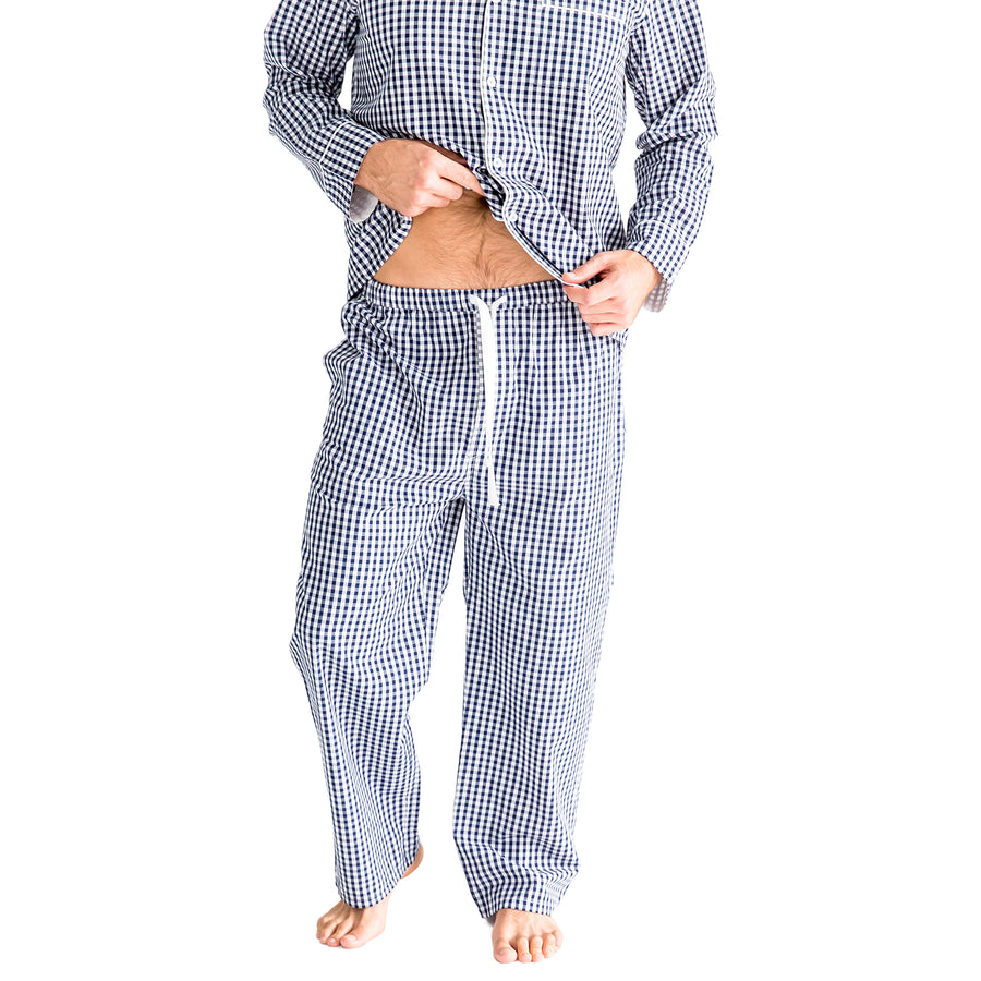Men's Navy Hepburn Gingham PJ Pants