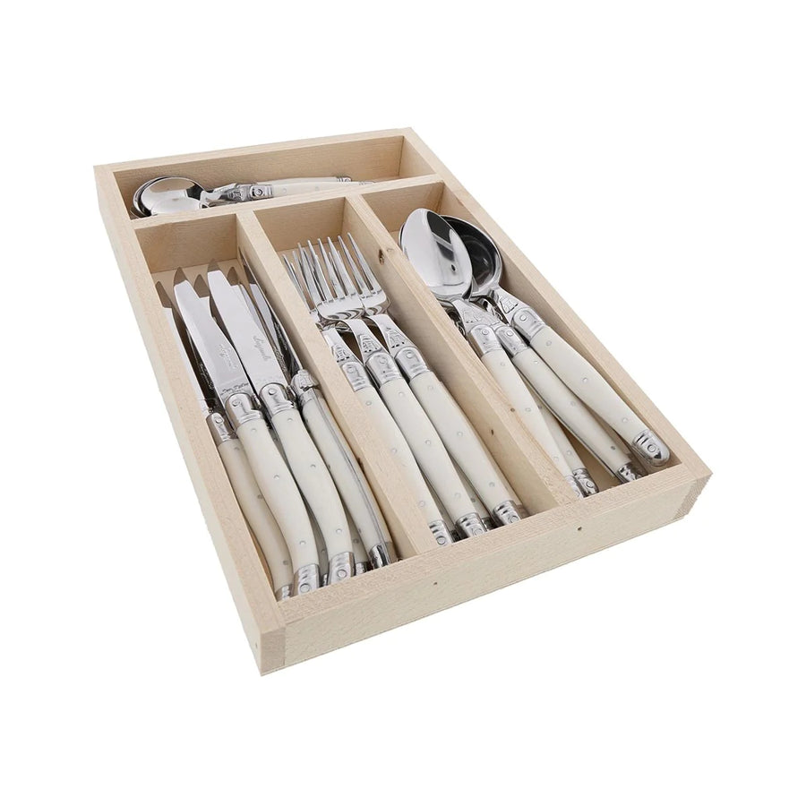 Laguiole Ivory/White Cutlery Set By Jean Dubost