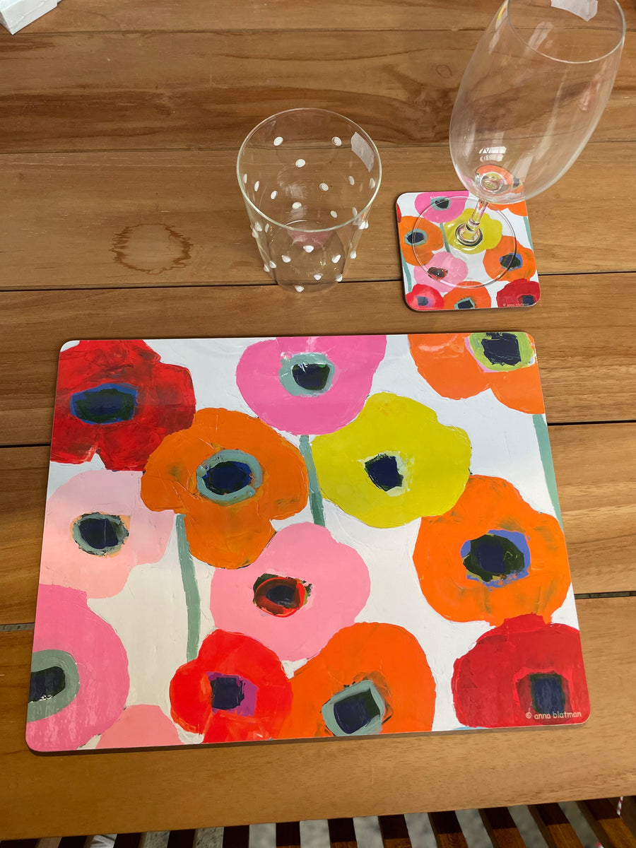 Poppy Placemats Set of 4