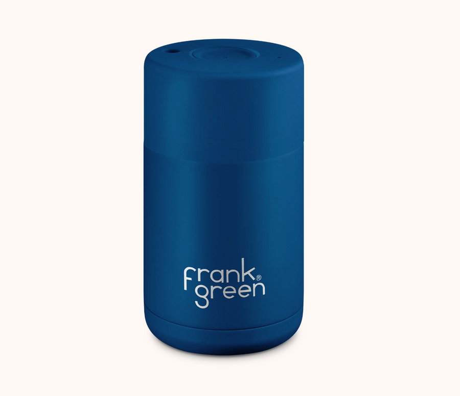 Frank Green Ceramic Reusable Coffee Cup - 295mL Push Lid