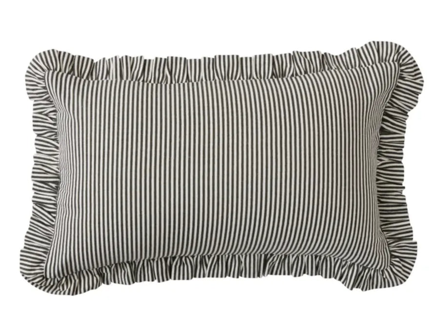 Striped Cushion with Frill