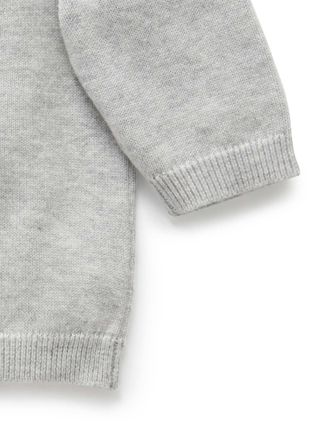 Pale Grey Essentials Baby Cardigan
